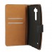 LG G Flex 2 - Genuine Leather Flip Stand Protective Phone Cover Case Wallet - Black